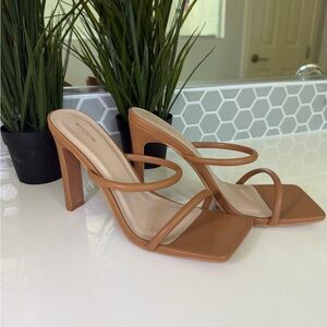 Pretty Little Thing Brown Heels